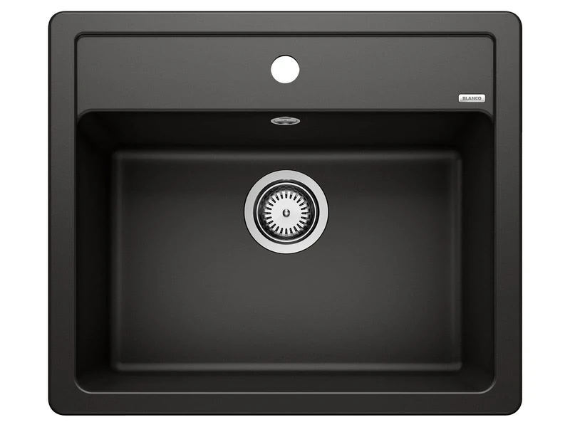 BLANCO Legra 6 Granite Sink - Silgranit Black, Top Mount, 60cm Wide