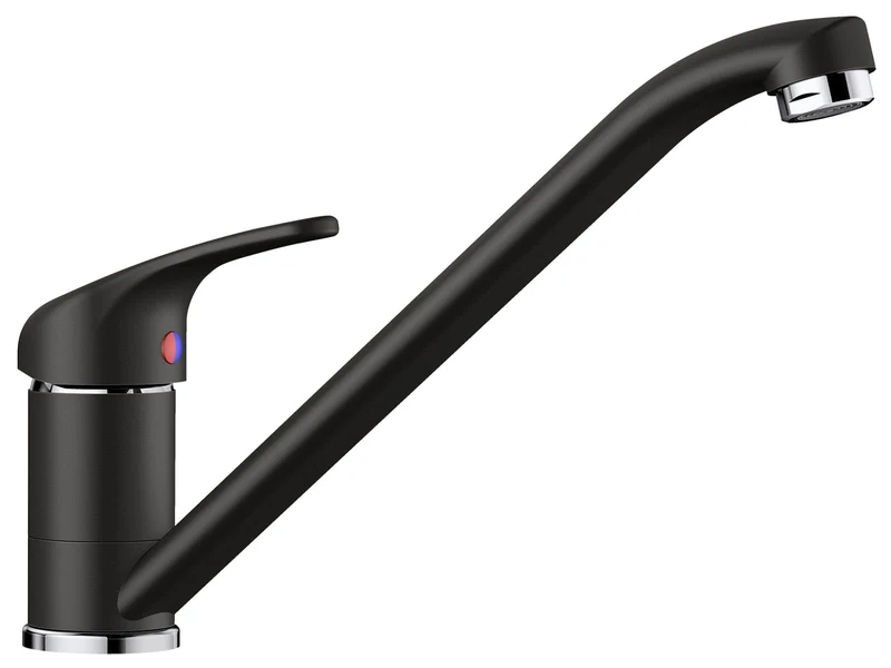 BLANCO DARAS | Kitchen Mixer tap in silgranit Black | High-Pressure | Non-Return Valve | Ceramic Cartridge | Assured Water Quality & Water-Saving | [5x26.4x18 cm]