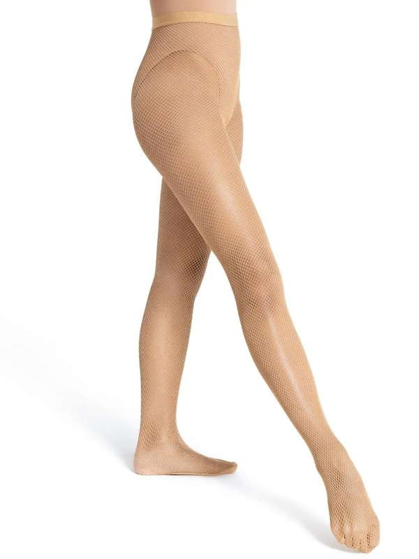 Capezio Women's Professional Fishnet Seamless Tights for Women, Pantyhose, Caramel, 3X
