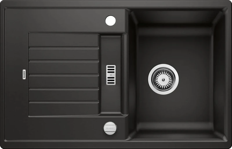 BLANCO ZIA 45 S Silgranit Black 45cm Sink - Reversible Drain