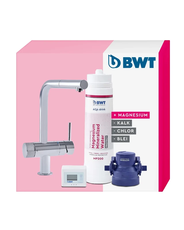 BWT GROHE Kitchen Water Filter Tap | AQA drink Pure LOFT | with pull-out spray | 600 l filter cartridge | GROHE kitchen faucet