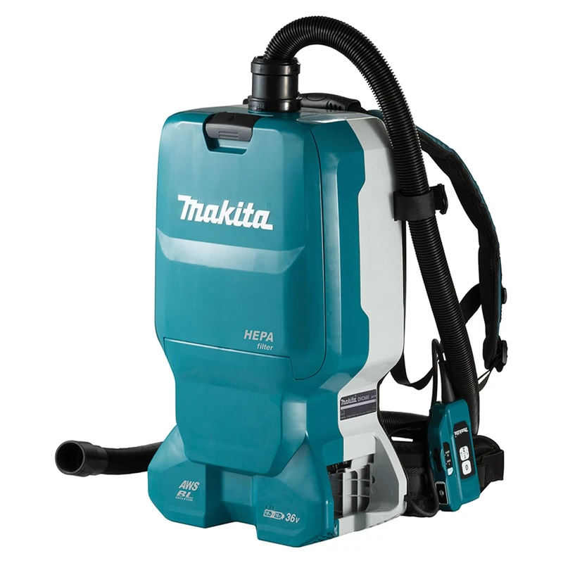Makita 36 V => 2 x 18 V Li-ion 110 MBAR Canister Vacuum Cleaner - Without Battery - DVC665Z - Turquoise - Image 1