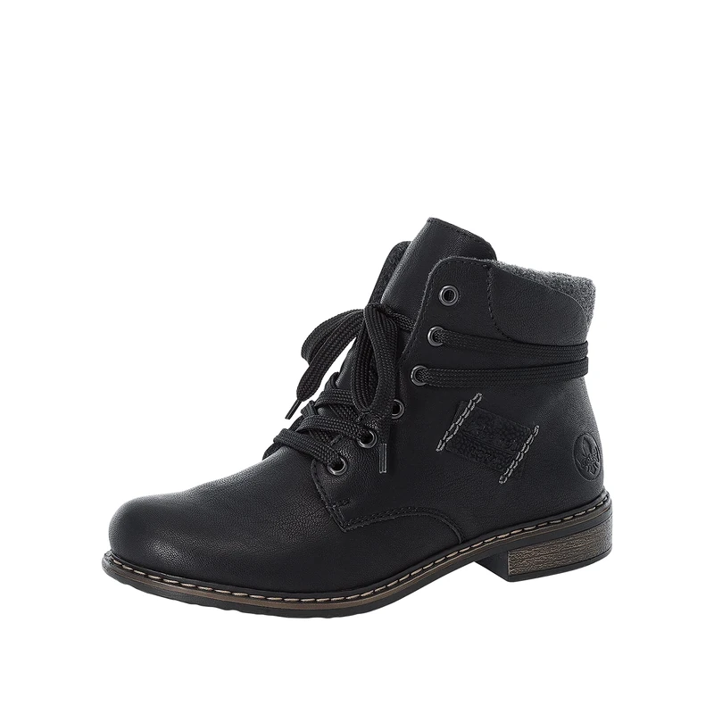 Rieker 71222 Women’s Fashion Boot, Black, 10 UK