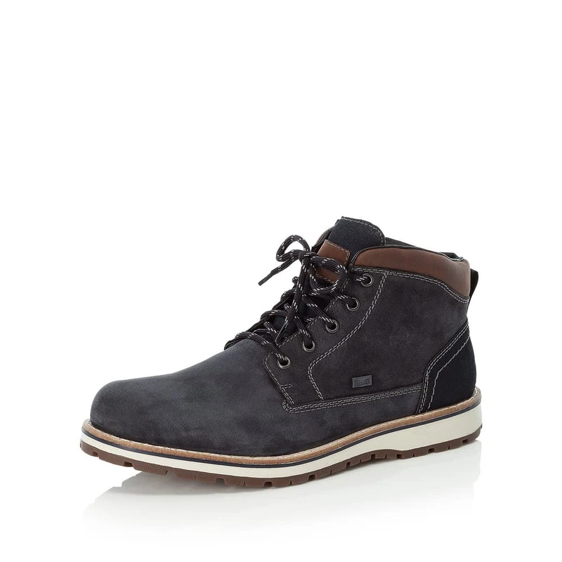Rieker Men Ankle Boots F8410, Men´s Lace-up Ankle Boot,Water Repellent,riekerTEX,Low Boots,Chukka Boot,Half Boots,Waterproof,Blue (Blau / 16),43 EU / 9 UK