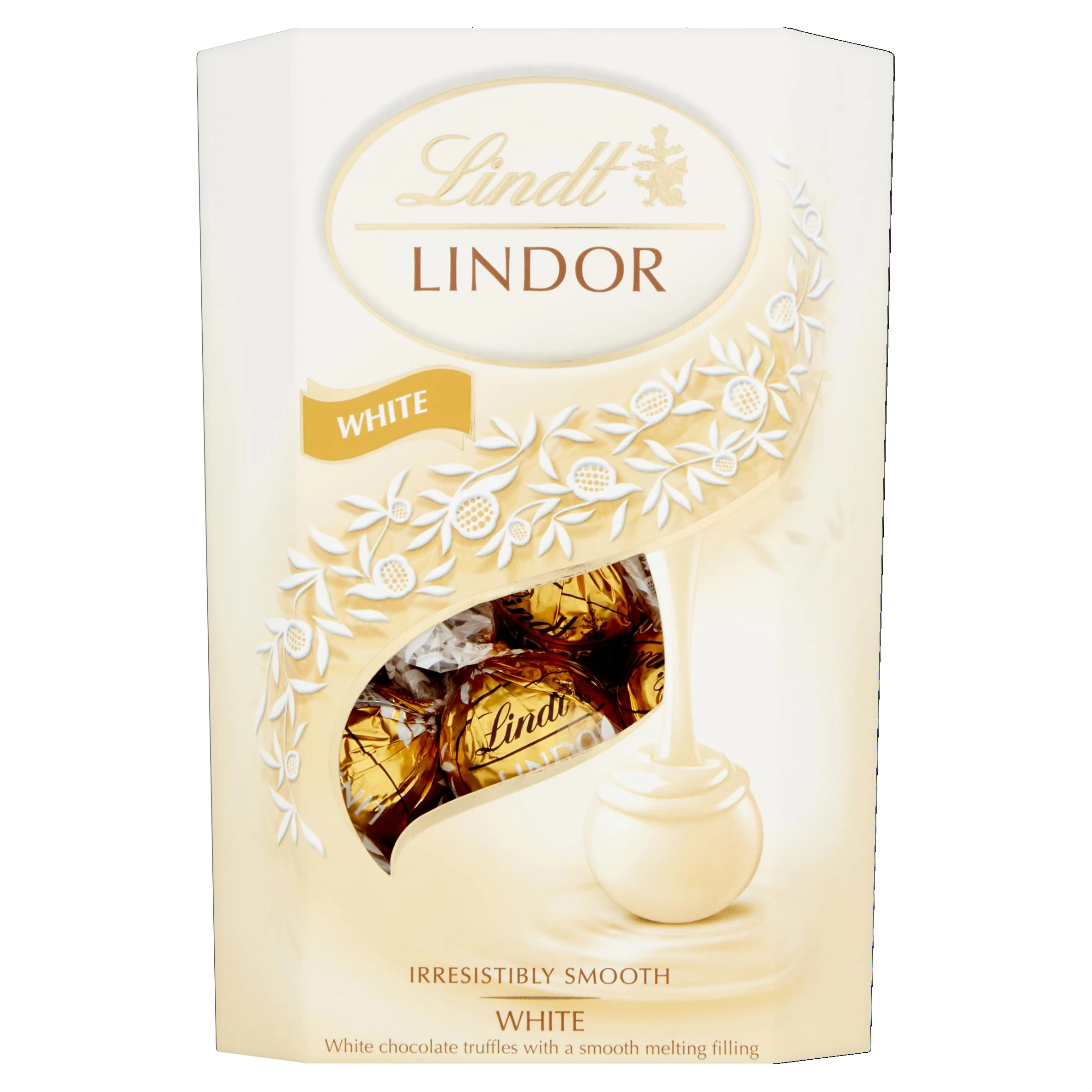 Lindt Lindor White Chocolate Truffles – 200g Box (Approx. 16 Balls) – Smooth Filling – Christmas, Gift, Birthday, Congratulations Treat