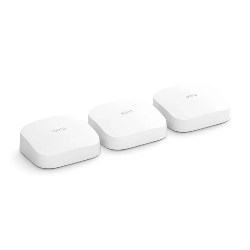 Amazon eero Pro 6 mesh Wi-Fi 6 router system | built-in Zigbee smart home hub | 3-pack | coverage up to 560 sq.m - Image 1