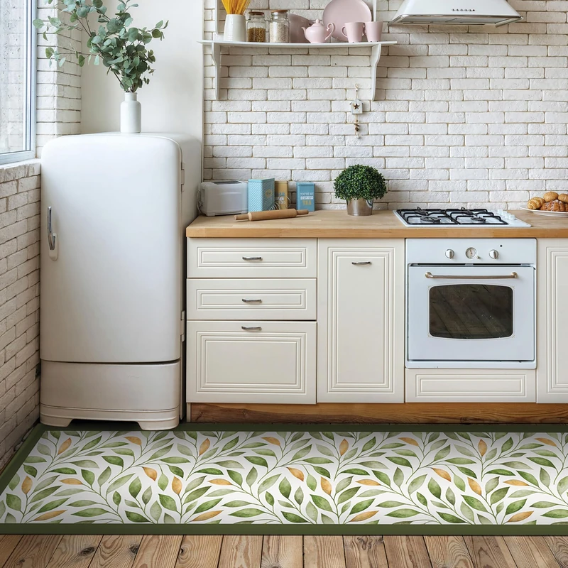 CREARREDA Vinyl Kitchen and Bathroom Rug, Non-Slip Washable, Modern Italian Design, Waterproof, Decorative, Durable, Easy Cleaning, Stain-resistant, Hygienic, Made in Italy
