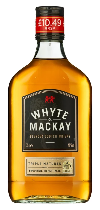 Whyte & Mackay Blended Scotch Whisky 35cl | Richer, Smoother & More Mature | Award-Winning Triple Matured, Smooth Scottish Whisky | Whyte and Mackay 40% vol