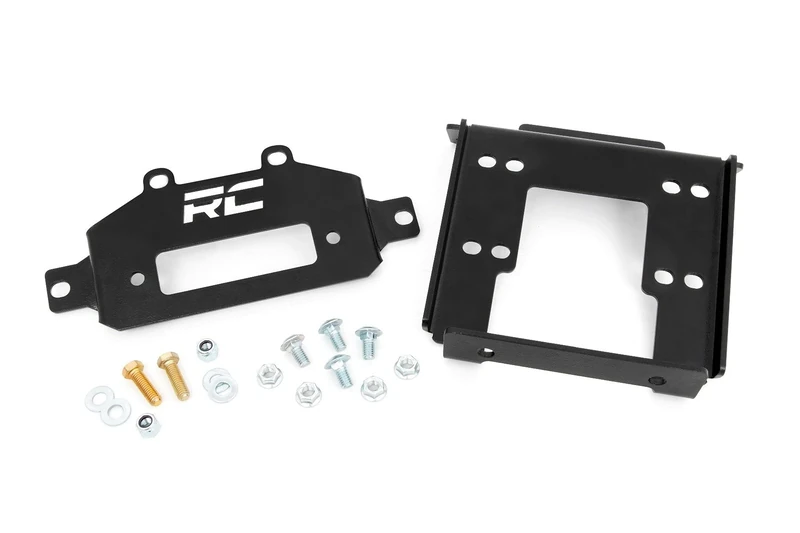 Rough Country Winch Mounting Plate for 14-21 Polaris RZR 1000 / 1000XP - 93042, Black