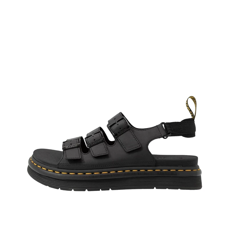 Dr. Martens Men's 3 Strap Sandal, Black Hydro, 5.5 UK