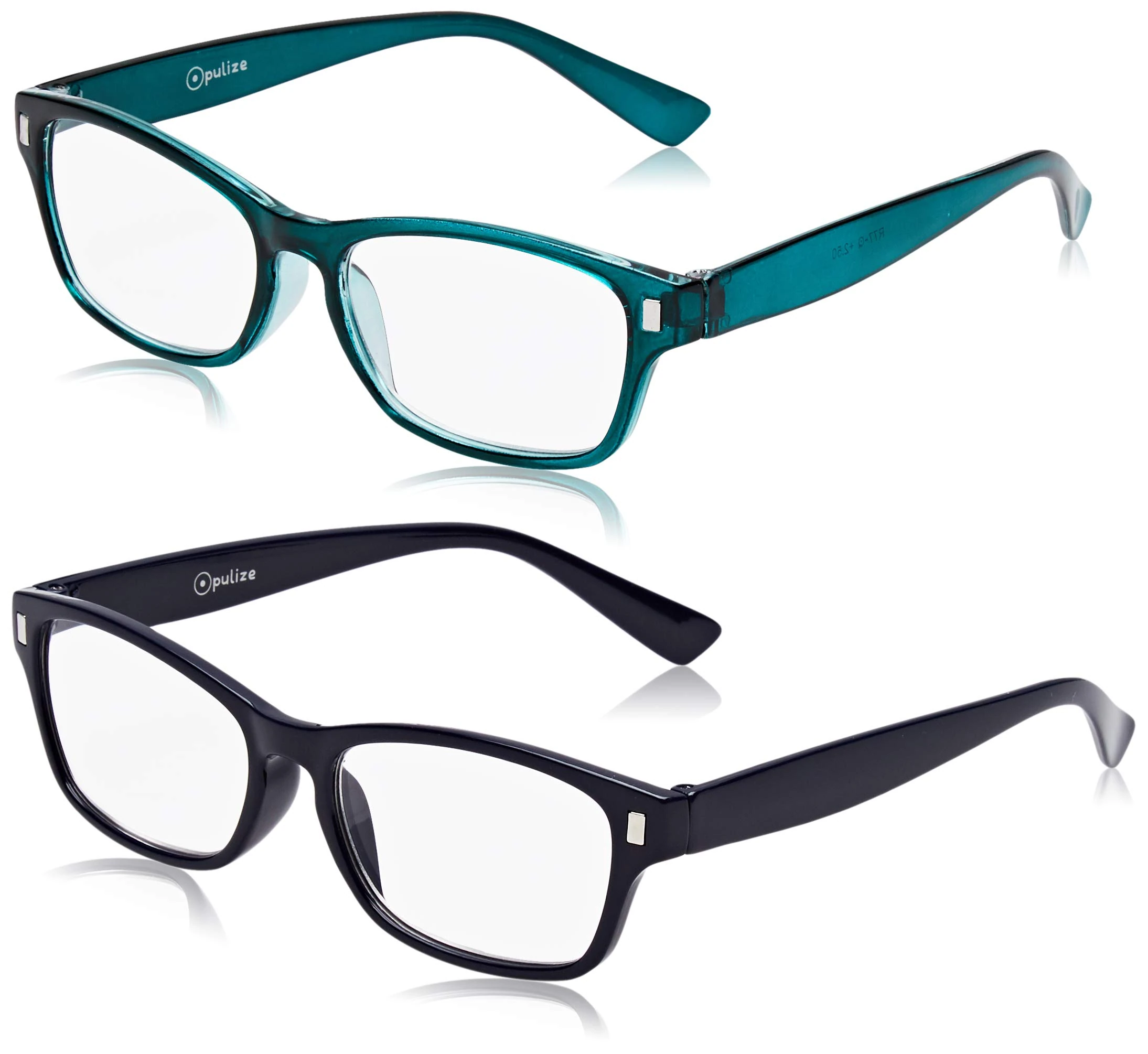 The Reading Glasses Company Dark Blue Aquamarine Readers Value 2 Pack Mens Womens RR77-3Q +2.50