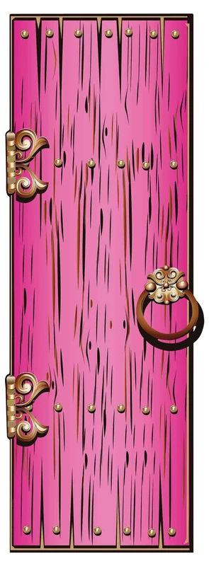 STAR CUTOUTS SC1638 Fantasy/Magical/Fairy Single Doors Large Height 195cm Width 68cm Pink, Solid, Multicolour, Regular