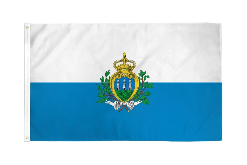AZ FLAG - San Marino Flag - 3x5 Ft - Light Polyester Sammarinese Banner with Two Brass Eyelets - Fade Resistant - Vivid Colors - 3' x 5' Feet - 150x90 Cm - Image 1