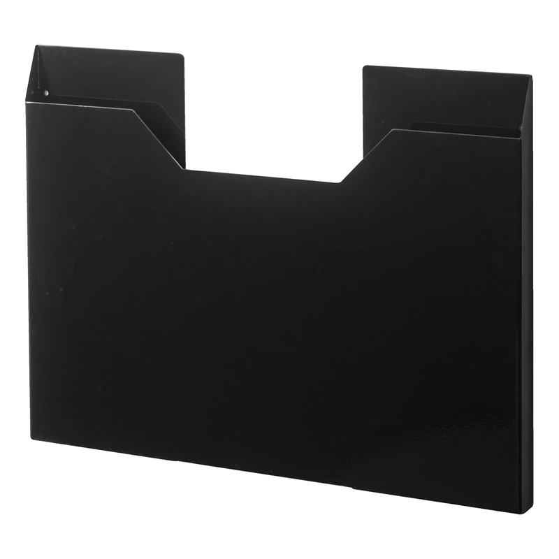 Yamazaki 4887 TOWER Placemat Case, black, Steel, Minimalist, 50.5 x 2.5 x 36.5 cm