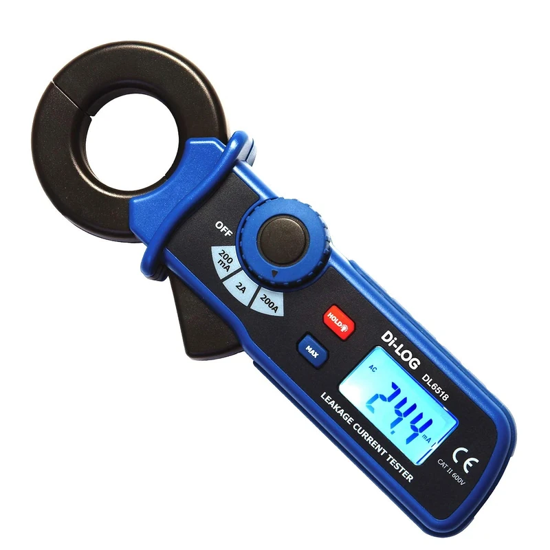 Di-Log Earth Leakage Current Clamp Meter AC Leakage Clampmeter with Large Backlit Display