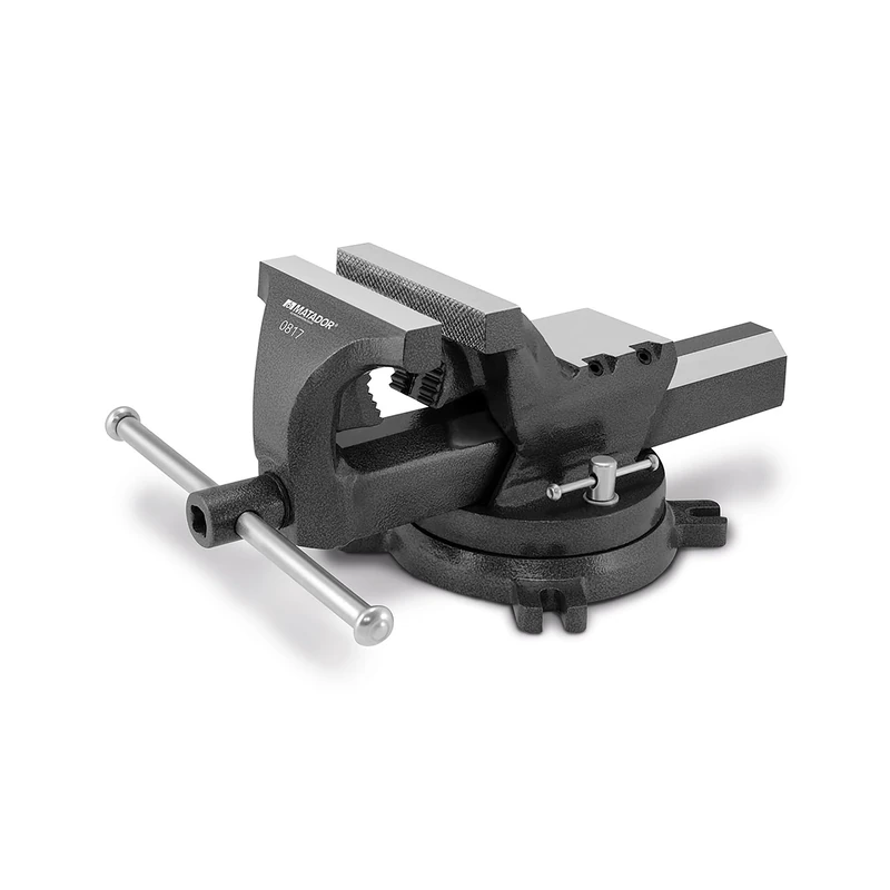 Matador 08170100 Vice 100 mm Rotatable with Tubular Jaws Clamping Bracket Forged - Image 1