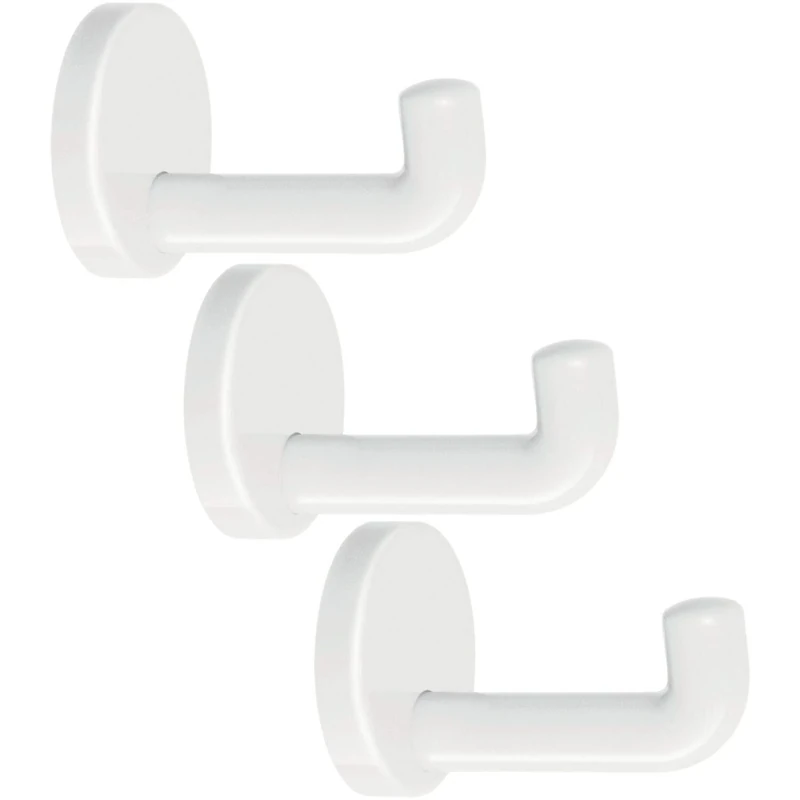 vasalat HEWI Wall Hooks Depth 100 mm Set of 3 Polyamide Pure White