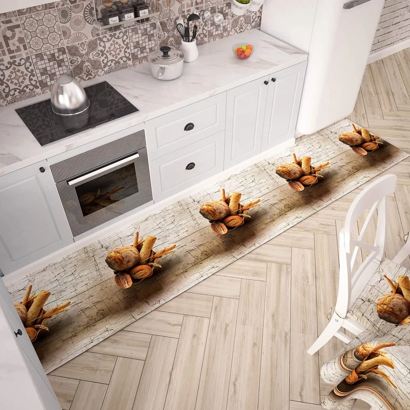 PETTI Artigiani Italiani-Kitchen Rug, Kitchen Rectangualr Rugs, Area Rug, 3D Print Pattern, 100% Made in Italy