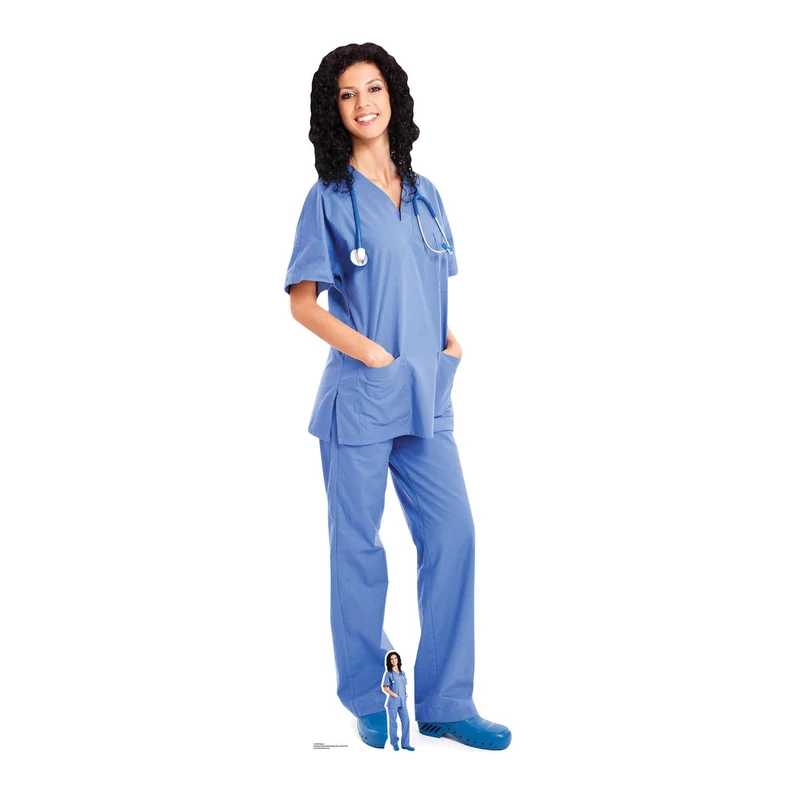 SC1583 Female Doctor/Nurse Lifesize Cardboard Cutout/Display/Medical Professional Height 176cm Width 57cm - Image 1