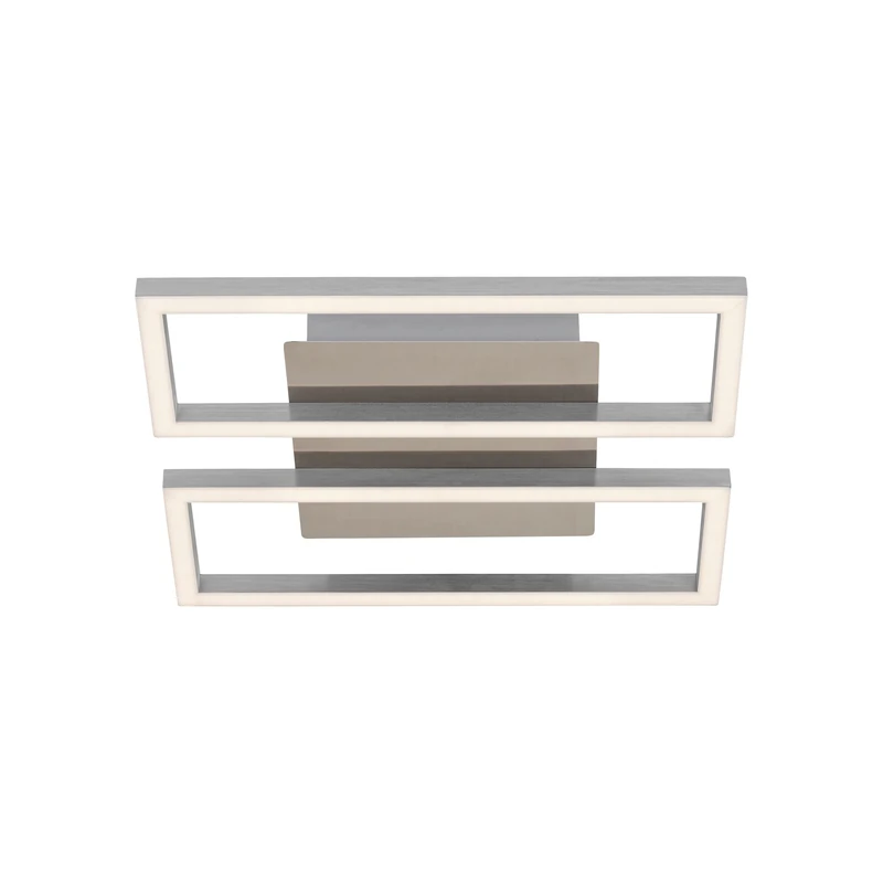BRILONER Leuchten - LED Ceiling Light, dimmable Ceiling lamp, Includes Memory Function, 14.5 watts, 1400 lumens, 3000 Kelvin, matt-Nickel, 280 x 238 x 60 mm (L x W x H)