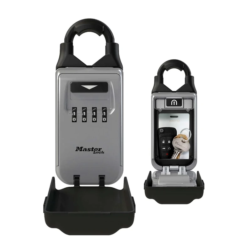 MASTER LOCK Portable Key Safe with Adjustable Shackle, Medium 175 x 72 x 52 mm, Outdoor, for Home Office Industries Vehicles