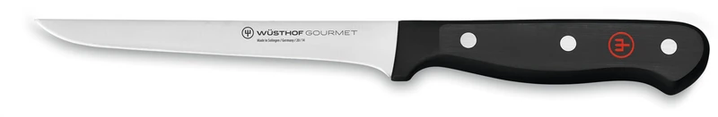 Wüsthof Gourmet 5 Inch Boning Knife, Black/Silver - Image 1