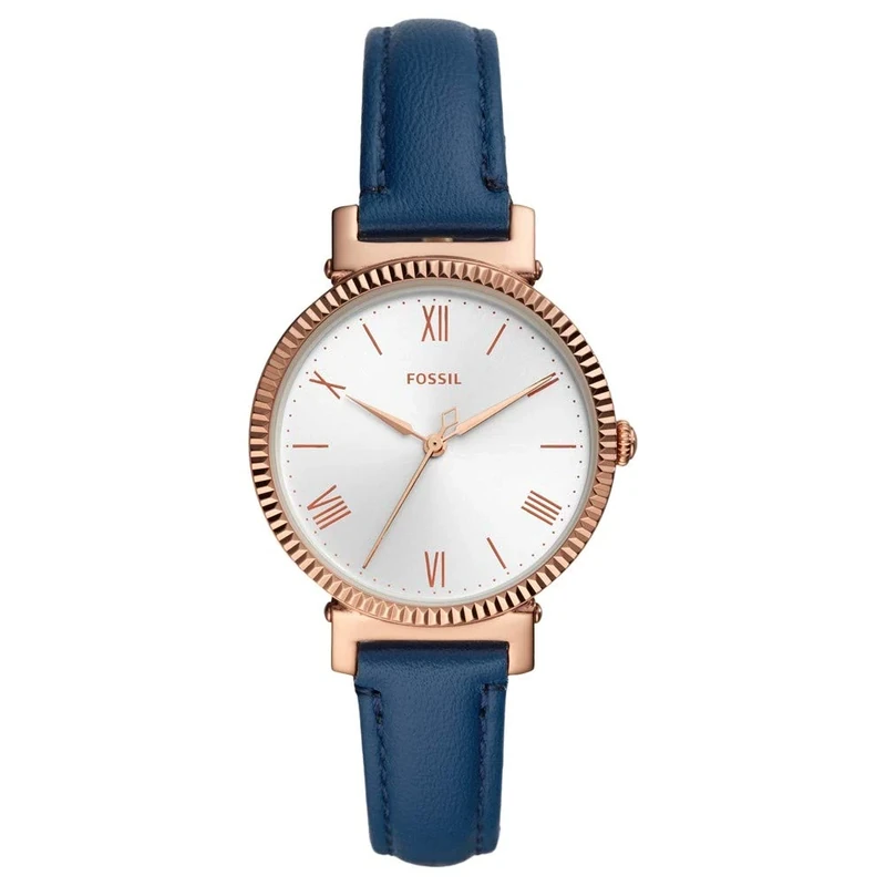 Fossil Daisy ES4862 34mm Gold Watch - Quartz 3-Hand Leather Strap
