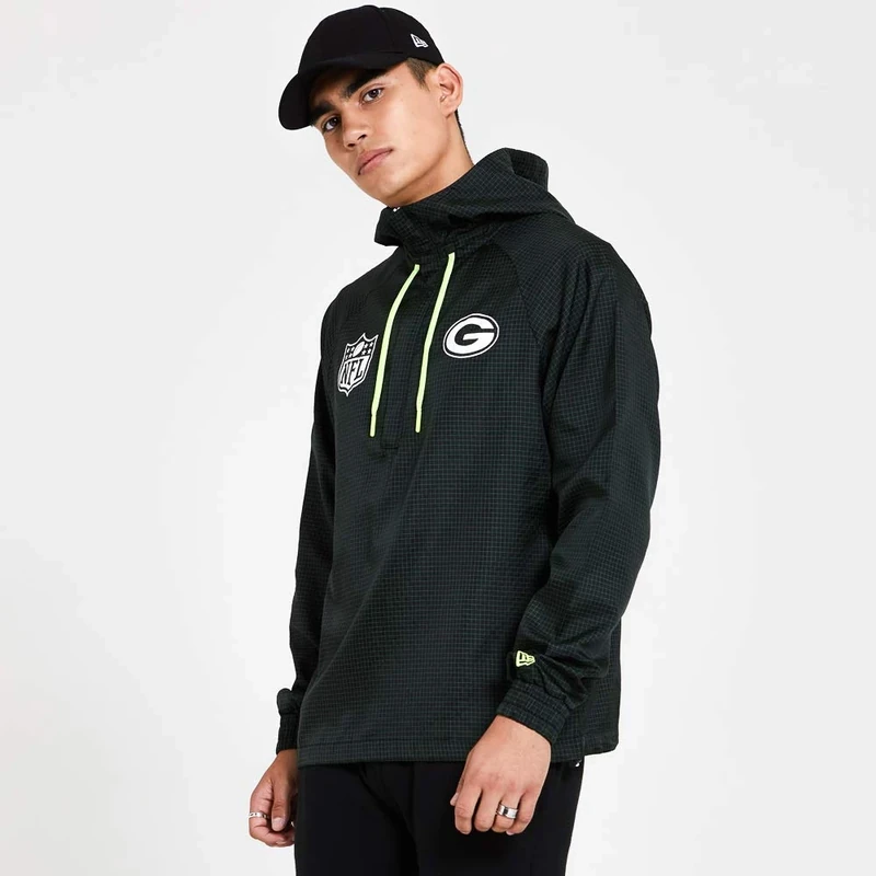 New Era NFL Windbreaker Grepac Cig Jacket, Men, Dark Green, M - Image 1