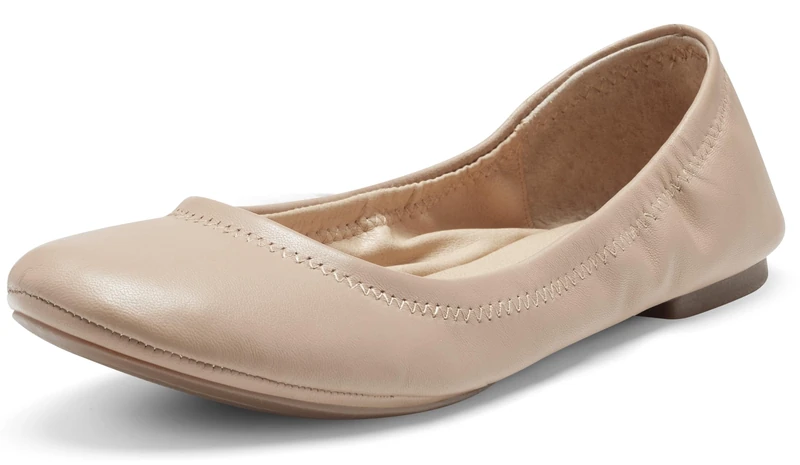 Lucky Brand Women's Emmie Ballet Flat, Pale Beige, 4.5 UK