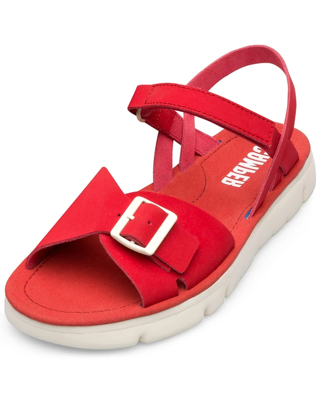Camper Oruga Sandal-K200631, flat sandals, Medium Red,