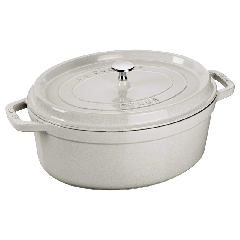 STAUB Cast Iron White Truffle Casserole Dish - 29 cm