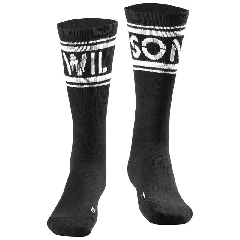 Wilson M Since 1914 Crew Sock 1Pr/PK Socks, Men, Black/White, M/L