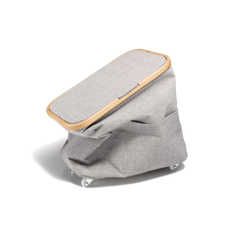 Prym Box Canvas & Bamboo, Cotton, Grey, 38 x 26 x 37 cm