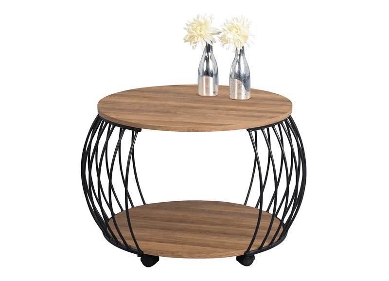 M2 Kollektion Peking 1 Coffee Table/Sofa Table MDF Height 47 cm Diameter 60 cm - Image 1