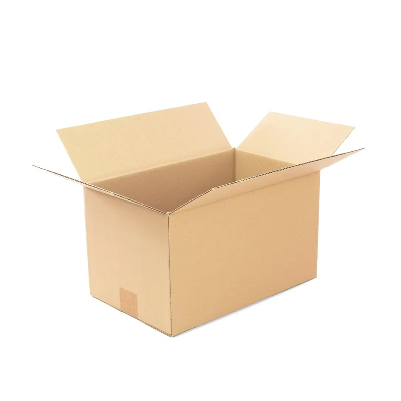 Pack of 25 Reinforced Cardboard Boxes with Single Walls, 13.78x8.66x7.87 in - Made from Recycled Cardboard, Durable for Shipping, Storage and Moving