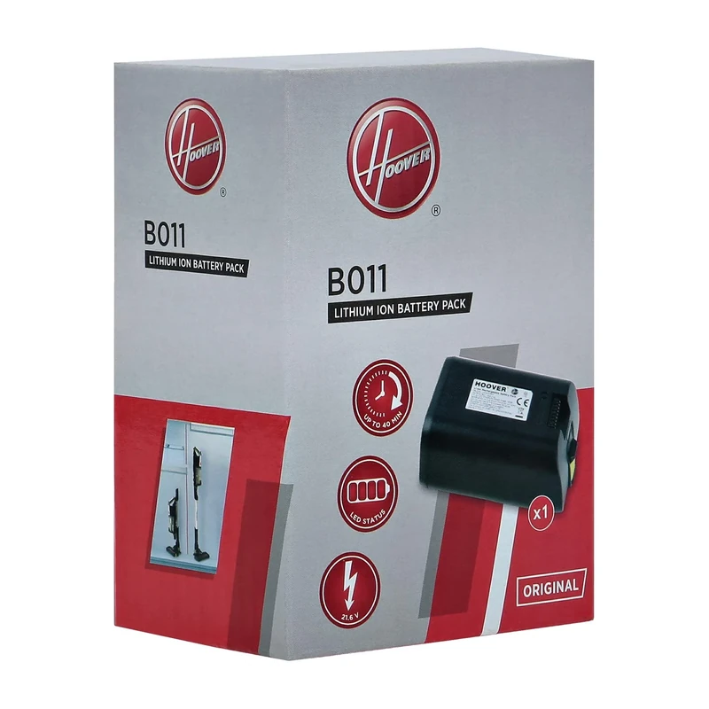 Hoover B011 Lithium Vacuum Cleaner Battery - Rechargeable - 21.6 V - Black - Original Battery - for Hoover H-Free 500 Vacuum Cleaner