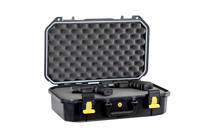 Plano All Weather 2 Four-Pistol Case,Protective Case: Ultimate Pistole, Drone, Camera, Lens, Tool and Flight Case - IP66 Waterproof, Dustproof, Shock Resistant and Customizable Foam Inserts