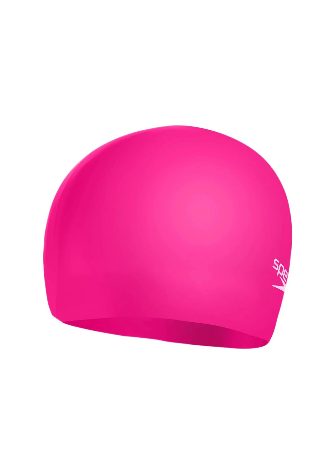 Speedo Unisex-Youth Junior Plain Moulded Silicone Swimming Cap | Swim Essentials | Hair Protection, Cherry Pink/Blush, One Size