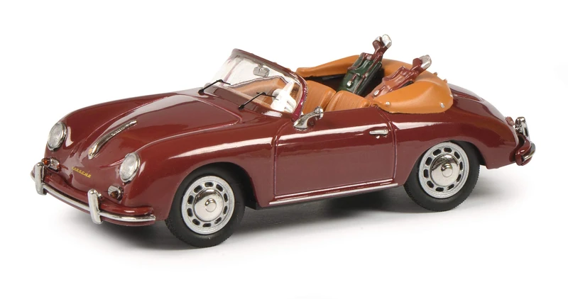 Schuco 450268800 Porsche 356A Cabrio Golf with 2 Golf Bags Model Car 1:43 Red Limited Edition
