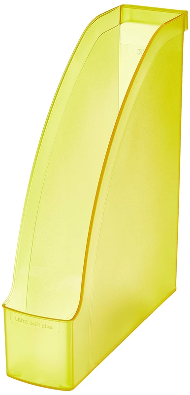 Leitz Magazine File A4, Pack of 6, for Use in Portrait and Landscape Format, Yellow, Plus Series, 24760010