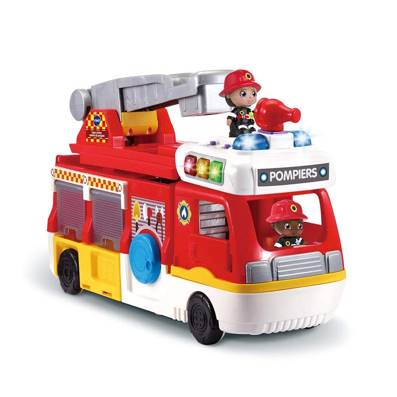 Vtech - TUT TUT Copains - Super Fire Engine, Ladder, Truck, Helicopter - 1/5 Years - French Version - Image 1
