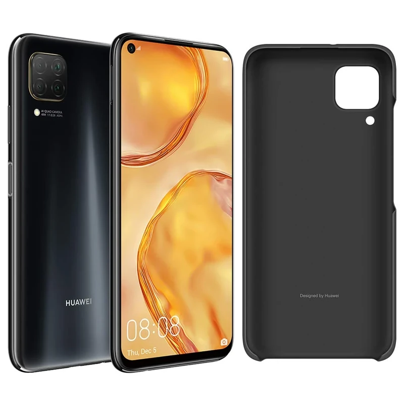HUAWEI P40 lite 128 GB 6.4 Inch Smartphone Bundle with PU Case, 48 MP Quad AI Cameras, 6 GB RAM, 4200 mAh Large Battery, 40W HUAWEI SuperCharge, SIM-Free Android Mobile Phone, Dual SIM, Black