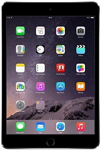 Apple iPad Mini 3 128GB Gray - Tablet (IEEE 802.11n, iOS, Slate, iOS, Gray) (Renewed)