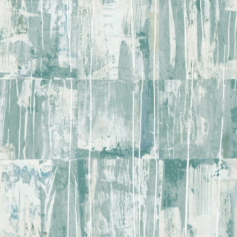 RoomMates RMK11593RL Blue and Green Washout Peel and Stick Wallpaper