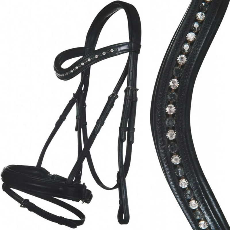 HKM Ariane Horse Browbands Black Pony