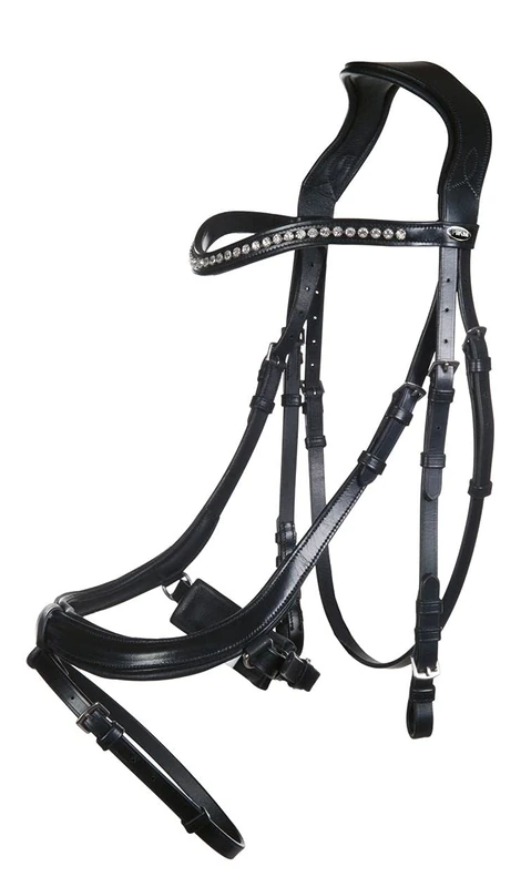 HKM Anatomic Crystal Snaffle Black Pony - Image 1