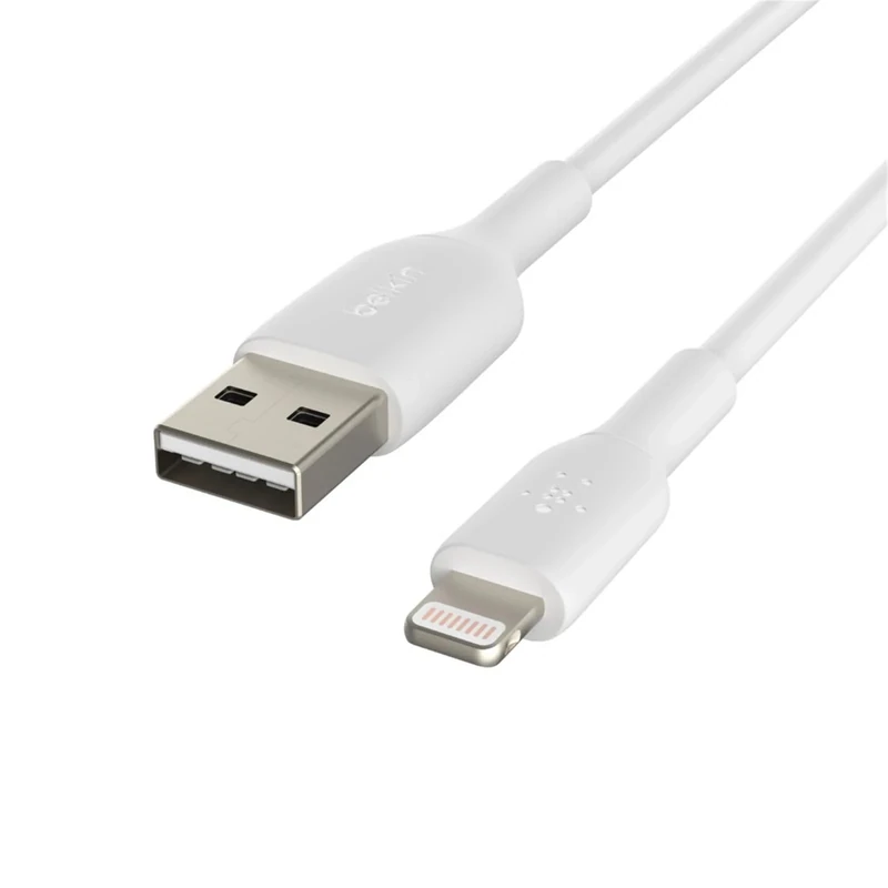 Belkin CAA001bt2MWH Lightning Cable (Boost Charge Lightning to USB Cable for iPhone, iPad, AirPods) MFi-Certified iPhone Charging Cable, White, 2 m