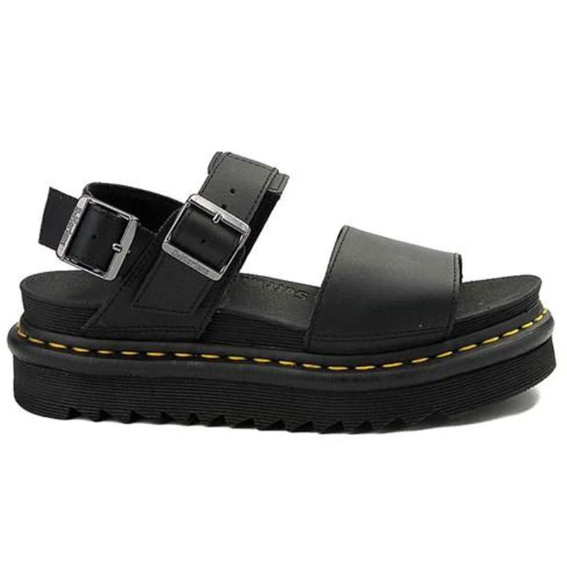 Dr. Martens Women's Voss Sling Back Sandals, Black Hydro Leather,3UK