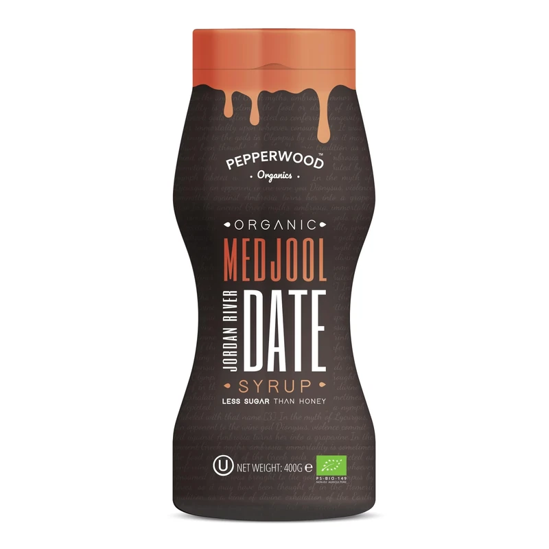 Organic Medjool Date Syrup 400g - Made from 100% Organic Jordanian River Medjool Dates - by Pepperwood Organics