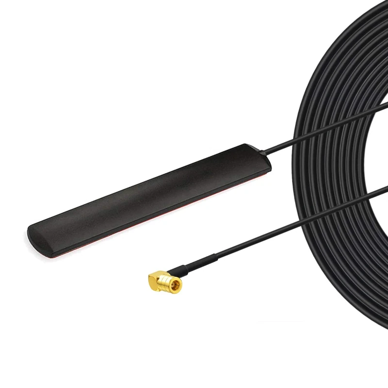 Bingfu DAB Car Aerial SMB Adhesive Mount Hidden Patch Antenna RG174 3M 9.8ft Coax Cable Compatible for DAB Tuner Radio Pioneer Pure Highway Alpine TechniSat Yamah Head Unit